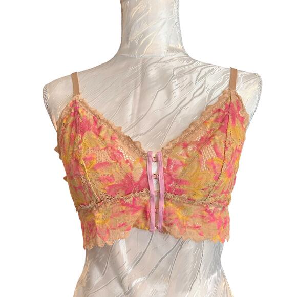 aerie Other - Aerie Pink Floral Lace Bralette Large